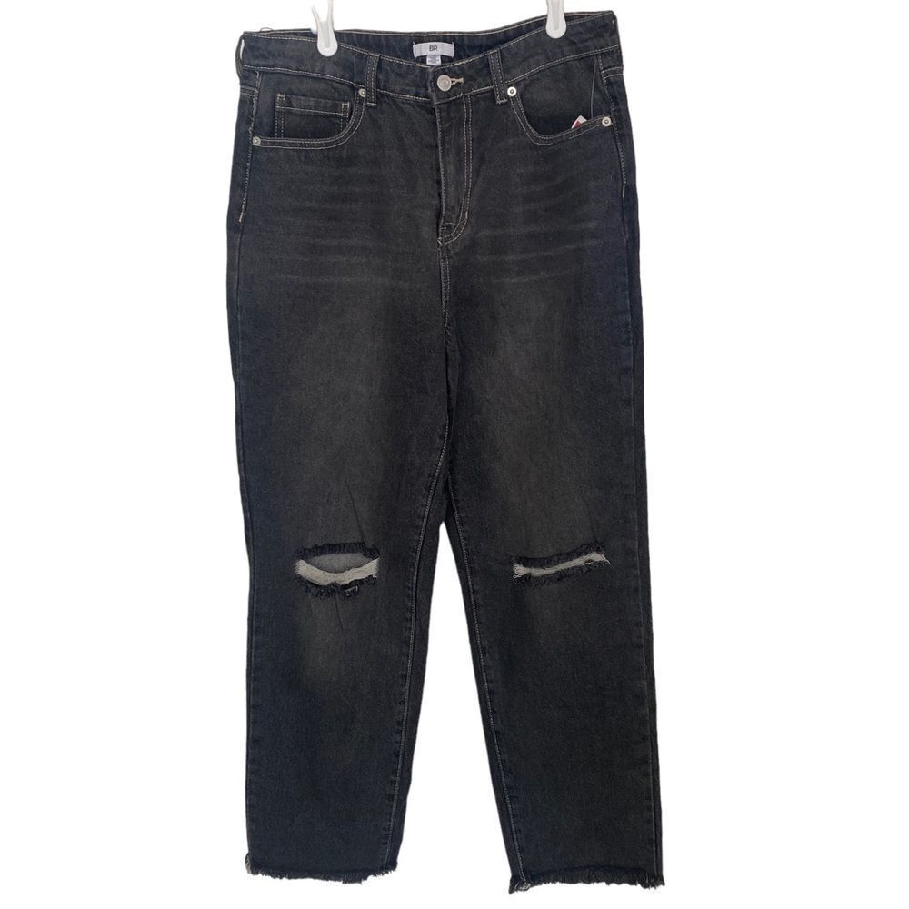 BP Mom Distressed Black Jeans Sz 32